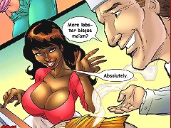 Interracial toons. If this negro touches me Im going to scream, but I want his black cock so much