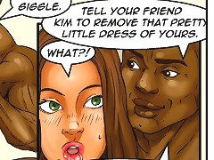 Mad cartoon xxx pics with hot sluts swallowing huge black dick in throat
