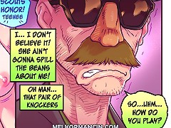 Oh man, that pair of knockers and sweet cartoon ass! She ain't gonna spill the beans about me!