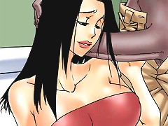 Interracial hentai sex in the night club